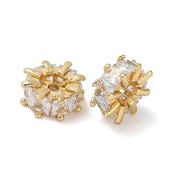 Brass Micro Pave Cubic Zirconia Spacer Beads&nbsp;KK-U045-16G
