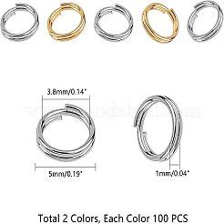 304 Stainless Steel Split Rings&nbsp;STAS-UN0006-03