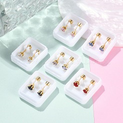 Flat Round Glass Ear Fake Plugs&nbsp;EJEW-H105-22G-B