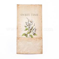24Pcs 4 Styles Retro Rectangle Flower Paper Bags&nbsp;CARB-G009-01