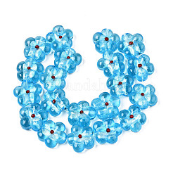 Handmade Silver Foil Lampwork Beads Strands&nbsp;FOIL-T004-03D