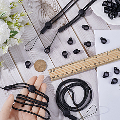 36Pcs Silicone Rings with 6Pcs Polyester Necklace Lanyard Anti-Loss Pendant Holder&nbsp;DIY-GF0008-08B