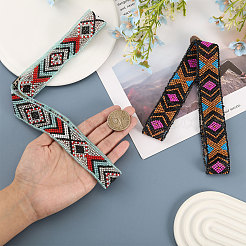 2pcs 2 style Jute Braided & Plastic Hat Belt Sets&nbsp;FIND-CA0008-49