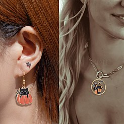 28Pcs 14 Styles Halloween Theme Alloy Enamel Pendants&nbsp;ENAM-SZ0001-63LG