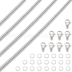 DIY 304 Stainless Steel Curb Chains Bracelet/Necklaces Making Kits&nbsp;DIY-TA0012-22