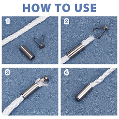 50Pcs Alloy Detachable Cord End Lock Stoppers&nbsp;FIND-CP0003-49