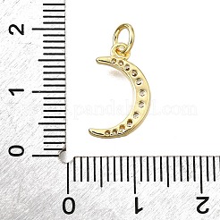 Brass Micro Pave Clear Cubic Zirconia Pendants&nbsp;KK-V011-62G