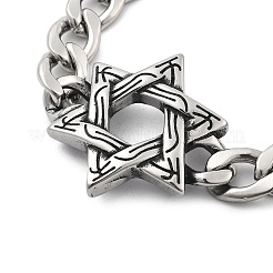 304 Stainless Steel Curb Chains Bancelets&nbsp;BJEW-C082-03A-AS