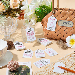 120Pcs 6 Styles Thanksgiving Day Word Best Wishes Bowknot Printed Paper Thank You Gift Tags&nbsp;AJEW-SP0003-63A