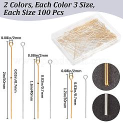 600Pcs 6 Styles Brass Eye Pin&nbsp;KK-SP0001-74