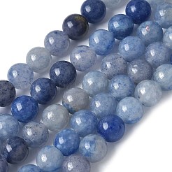 Natural Blue Aventurine(Dyed & Heated) Beads Strands&nbsp;G-U015-8MM-01