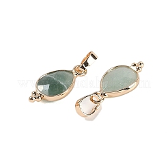 Natural Green Aventurine Faceted Pendans&nbsp;KK-L218-004G-06