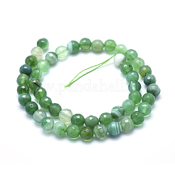Natural Striped Agate/Banded Agate Beads&nbsp;G-J371-11-12mm