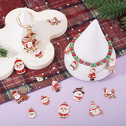 60Pcs 20 Styles Christmas Alloy Enamel Pendants&nbsp;ENAM-TA0003-25