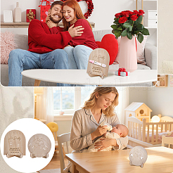 2 Bags 2 Styles Baby Birth Wristband & Hi Daddy Pregnancy Test Keepsake Wooden Sign&nbsp;OFST-FG0001-07