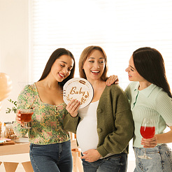 Round Wooden Cover Baby Scrapbook DIY Binder Photo Album&nbsp;DIY-WH0349-113A
