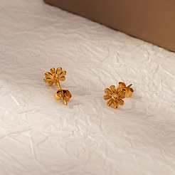 Stylish 304 Stainless Steel Flower Stud Earrings for Women's Daily Wear&nbsp;LE2664