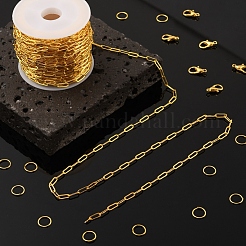 DIY Paperclip Chain Necklace Making Kit&nbsp;DIY-YW0005-34