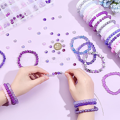 720Pcs 24 Style Round Transparent Frosted & Spray Painted & Baking Paint Round Glass Beads&nbsp;GLAA-PH0001-68