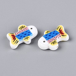 Printed Opaque Resin Beads&nbsp;RESI-N043-23B