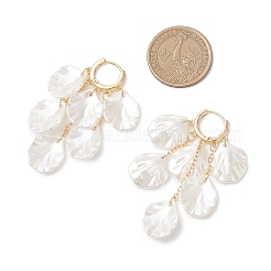 Petaline ABS Plastic Imitation Pearl Chandelier Earrings&nbsp;EJEW-TA00775