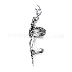 Beetle Armour Alloy Full Finger Ring&nbsp;RJEW-T009-18AS