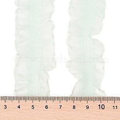 20 Yards Polyester Pleated Elastic Lace Trim&nbsp;SRIB-M015-01H