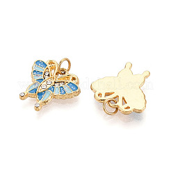 304 Stainless Steel Pave Crystal Rhinestone and Enamel Pendants&nbsp;STAS-T069-70B