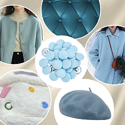 30Pcs 1-Hole PU Leather Shank Buttons&nbsp;BUTT-NB0001-92E