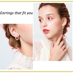 12Pcs 6 Styles Brass Micro Pave Clear Cubic Zirconia Hoop Earrings&nbsp;EJEW-AN0004-59