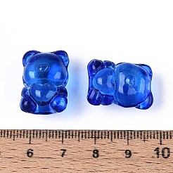 Baking Paint Transparent Glass Beads&nbsp;DGLA-N018-02B