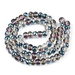 Electroplated Glass Beads Strands&nbsp;EGLA-Q092-8mm-A01