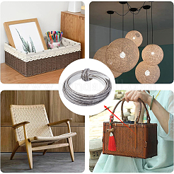 10M Plastic Imitation Rattan Wicker&nbsp;DIY-GF0013-83B