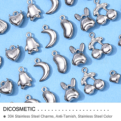 36Pcs 9 Styles 304 Stainless Steel Mixed Shapes Charms&nbsp;STAS-YW0002-79