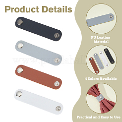 20Pcs 4 Colors PU Leather Scarf Clips&nbsp;AJEW-HS0001-39