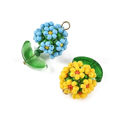 Glass Seed Beaded Pendants&nbsp;PALLOY-MZ01395