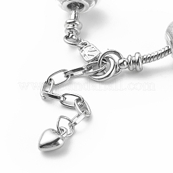 201 Stainless Steel Butterfly Charm European Bracelet with Snake Chains&nbsp;BJEW-JB08044-02