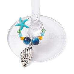 Alloy Wine Glass Charm&nbsp;AJEW-JO00213