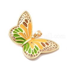 Brass Enamel Pendants&nbsp;KK-A277-10G