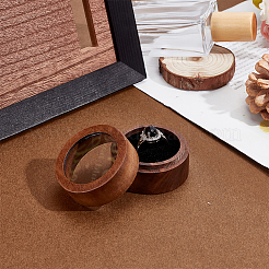 1-Slot Round Wood Ring Storage Boxes&nbsp;CON-HY0001-05B