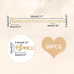 30Pcs Brass Curb Chains Extender&nbsp;KK-UN0001-78