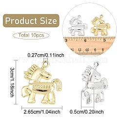 10Pcs 2 Colors Alloy Pendants&nbsp;ENAM-YW0008-71