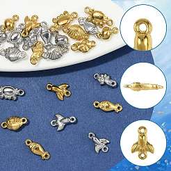 24Pcs 12 Styles Ocean 304 Stainless Steel Links Connector Charms&nbsp;STAS-FS0002-28