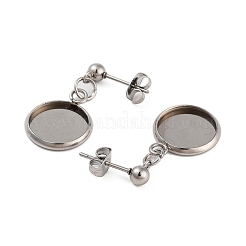 Stainless Steel Stud Dangle Earring Findings & Dangle Earring Findings & Stud Earring Findings&nbsp;STAS-XCP0001-82