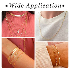 Brass Heart Link Chain Bracelet & Necklace with 304 Stainless Steel Lobster Claw Clasps&nbsp;SJEW-TA0001-03