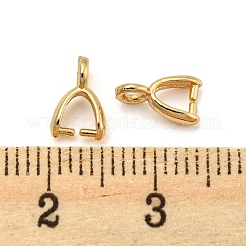 Rack Plating Brass Ice Pick Pinch Bails&nbsp;KK-Z030-05A-G-01