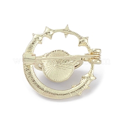 Rhinestone Planet with Star Brooch Pin&nbsp;JEWB-M027-01LG-02