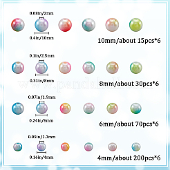 1890Pcs Two Tone ABS Plastic Imitation Pearl Beads Sets&nbsp;DIY-WH20010-19B