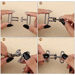 Alloy Snap Lock Clasps&nbsp;FIND-CA0008-42A-B