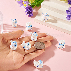 8Pcs 2 Styles Handmade Porcelain Beads&nbsp;PORC-TA0001-47A